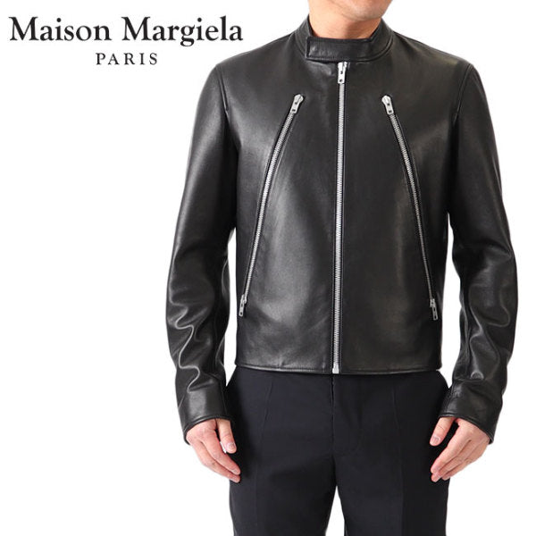 5 Zip Leather Riders 八の字ライダースジャケット　50 Maison Margiela メゾンマルジェラ 八の字 5ZIPライダース ジャケット