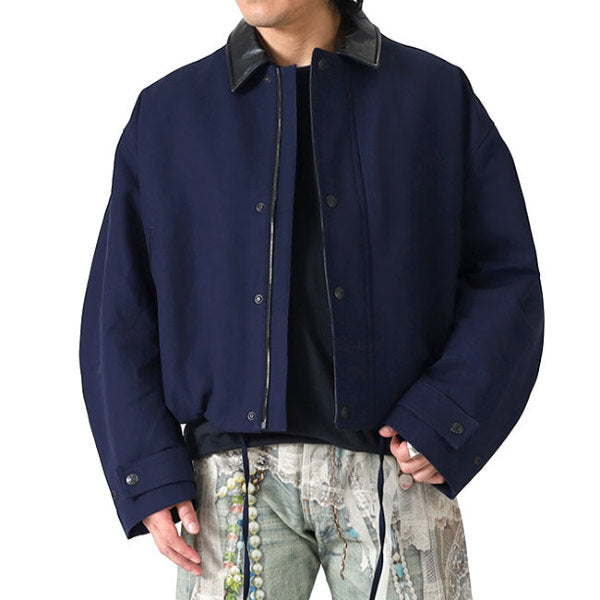 【美品】AcneStudios アクネストゥディオズ ショートPコート　ネイビー Acne Studios アクネストゥディオズ コットンツイル ショート