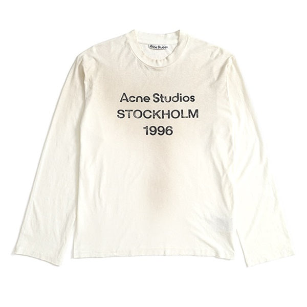 希少サイズ acne studios FN-UX-TSHI000016 Acne Studios アクネ ストゥディオズ スタンプロゴ ダメージTシャツ FN