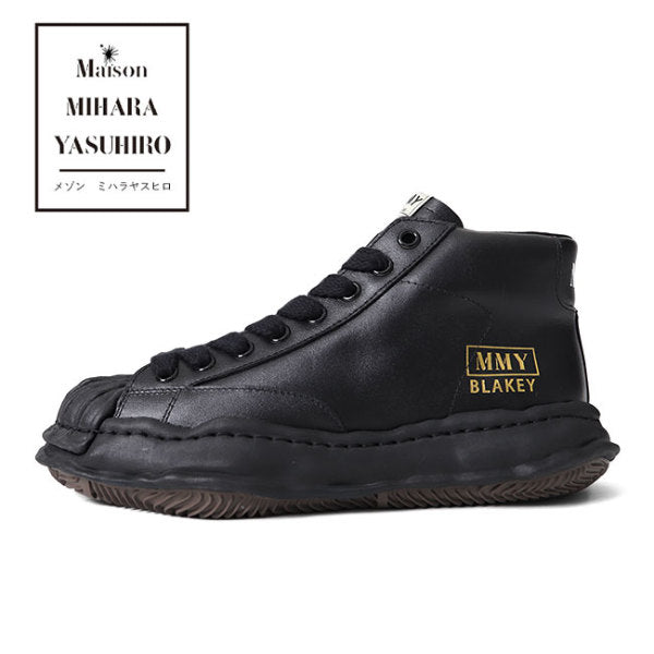 廃番 希少 ミハラヤスヒロ ブレイキー ハイカット 38 黒 BLAKEY 厚底 Maison MIHARA YASUHIRO メゾンミハラヤスヒロ BLAKEY ブレイキー