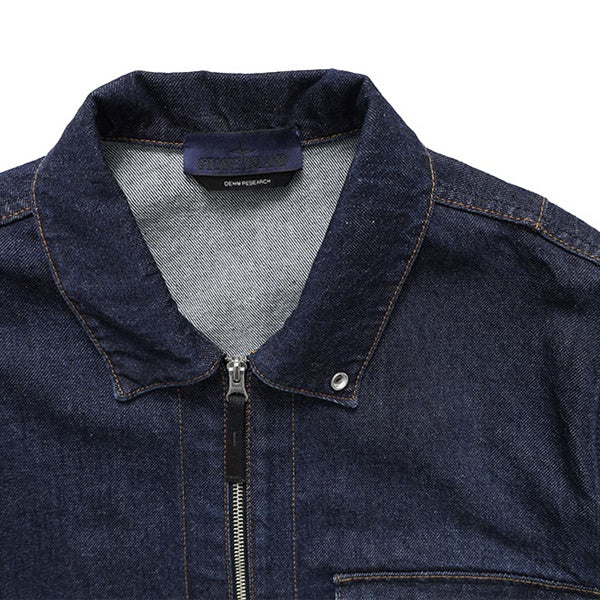 Stone Island Denim Research ストーンアイランド デニムリサーチ ジップ デニムシャツ 1200002