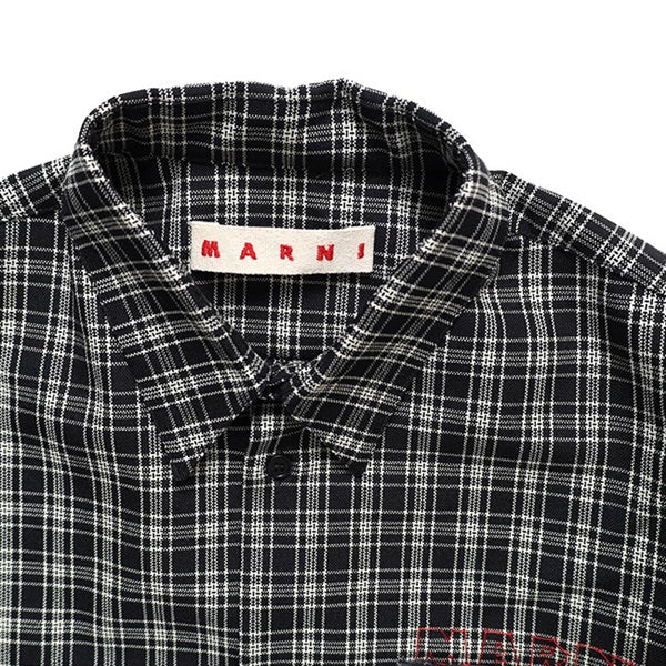 MARNI マルニ 胸ポケット ウール チェックシャツ CUMU0061S7 UTWA35 – Add.