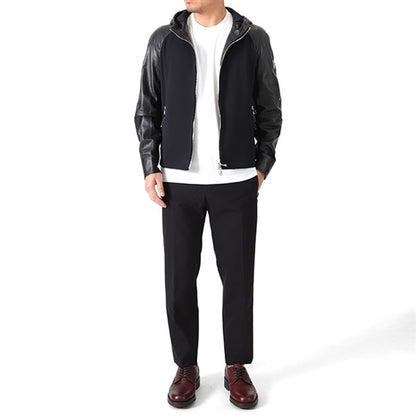 EMMETI エンメティ SANDRO サンドロ ナッパレザー × ジャージージャケット