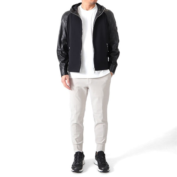 EMMETI エンメティ SANDRO サンドロ ナッパレザー × ジャージージャケット