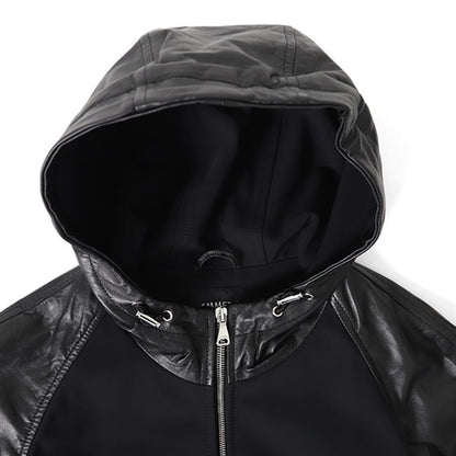 EMMETI エンメティ SANDRO サンドロ ナッパレザー × ジャージージャケット