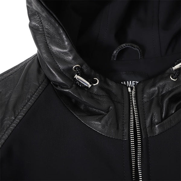 EMMETI エンメティ SANDRO サンドロ ナッパレザー × ジャージージャケット