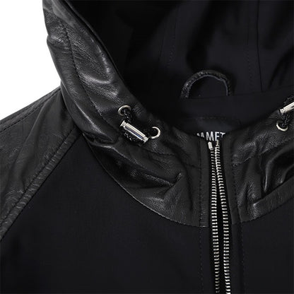 EMMETI エンメティ SANDRO サンドロ ナッパレザー × ジャージージャケット