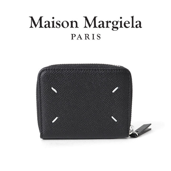 Maison Margiela メゾンマルジェラ レザー ジップアラウンド 二つ折り ミニウォレット SA3UI0006 P4745 **