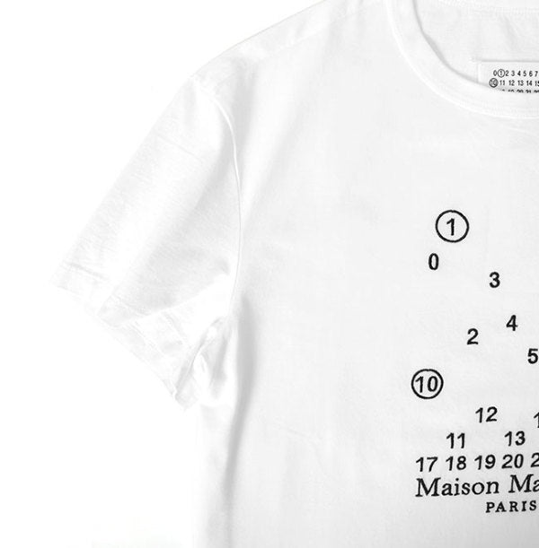 Maison Margiela メゾンマルジェラ カレンダーグラフィック ロゴTシャツ S50GC0684 S22816