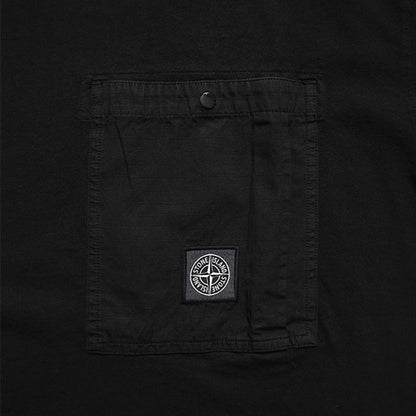 STONE ISLAND ストーンアイランド ガーメントダイ コンパスロゴ 胸ポケット Tシャツ 2100004
