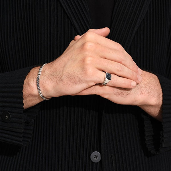 TOMWOOD トムウッド Kay Ring Black Larvikite ケイ リング ブラックラ