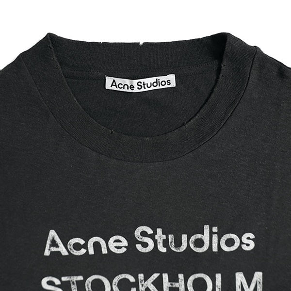 Acne Studios アクネストゥディオズ　スタンプロゴグレーM Acne Studios アクネ ストゥディオズ スタンプロゴ ダメージTシャツ FN