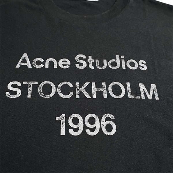 Acne Studios アクネ ストゥディオズ スタンプロゴ ダメージTシャツ FN
