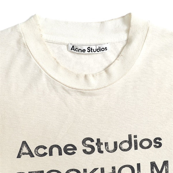 Acne Studios アクネ ストゥディオズ スタンプロゴ ダメージTシャツ FN