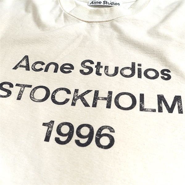 Acne Studios アクネ ストゥディオズ スタンプロゴ ダメージTシャツ FN