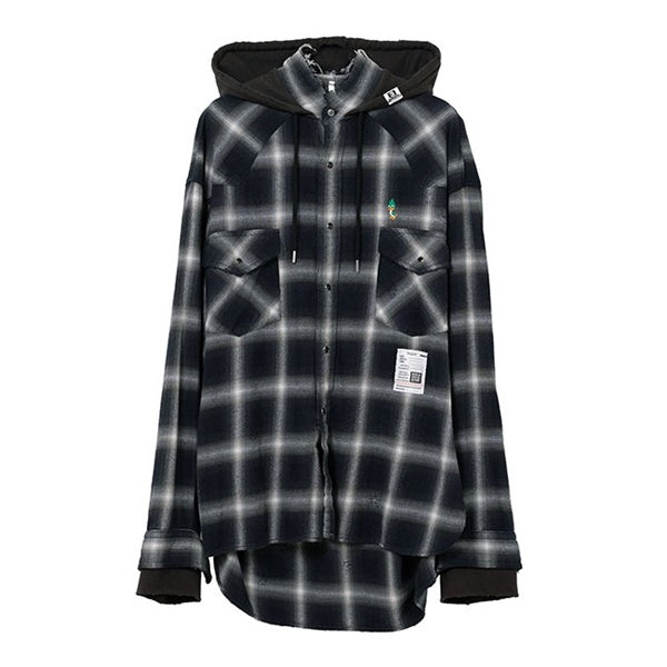 Maison MIHARA YASUHIRO ミハラヤスヒロ フード付き チェックシャツ
