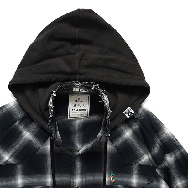 Maison MIHARA YASUHIRO ミハラヤスヒロ フード付き チェックシャツ