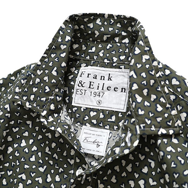 Frank&Eileen フランクアンドアイリーン FINBAR BBHT ハート柄 総柄